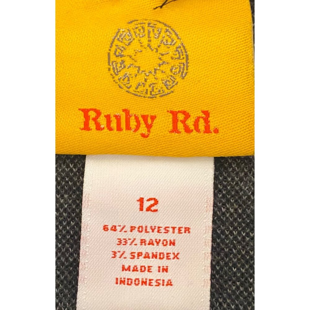 Ruby Rd. Zebra Animal Print Zipper Jacket Gray Bl… - image 3